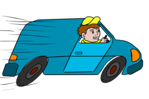 Multiple Claims May Be Involved When a Delivery Driver Causes a Crash 1 delivery driver cartoon, accident attorney las vegas