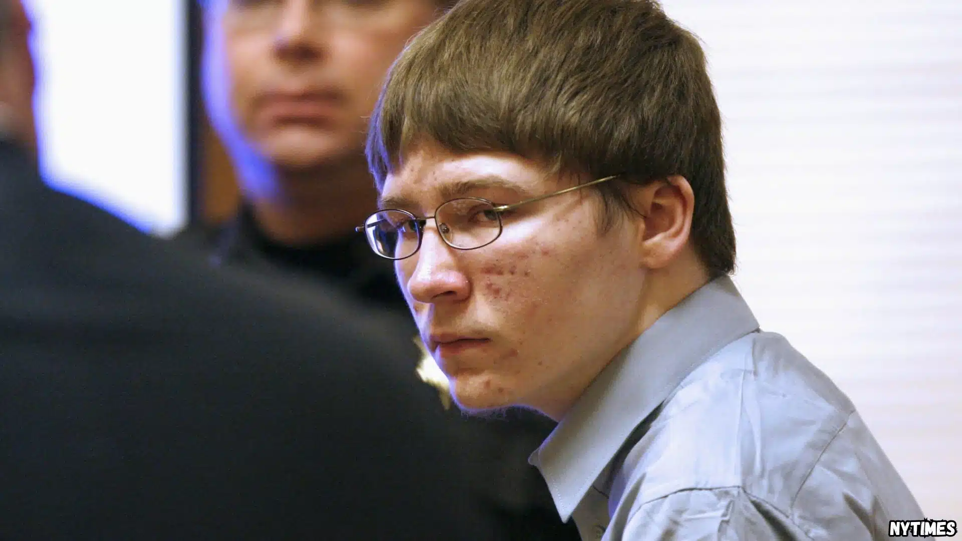 Brendan Dassey during court proceedings connected to the Teresa Halbach murder case and Steven Avery investigation