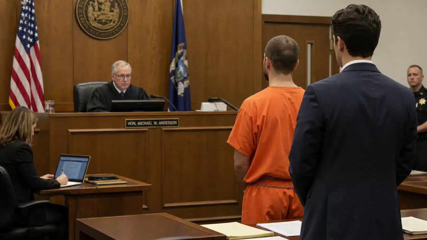 Court hearing showing legal consequences for assault charges