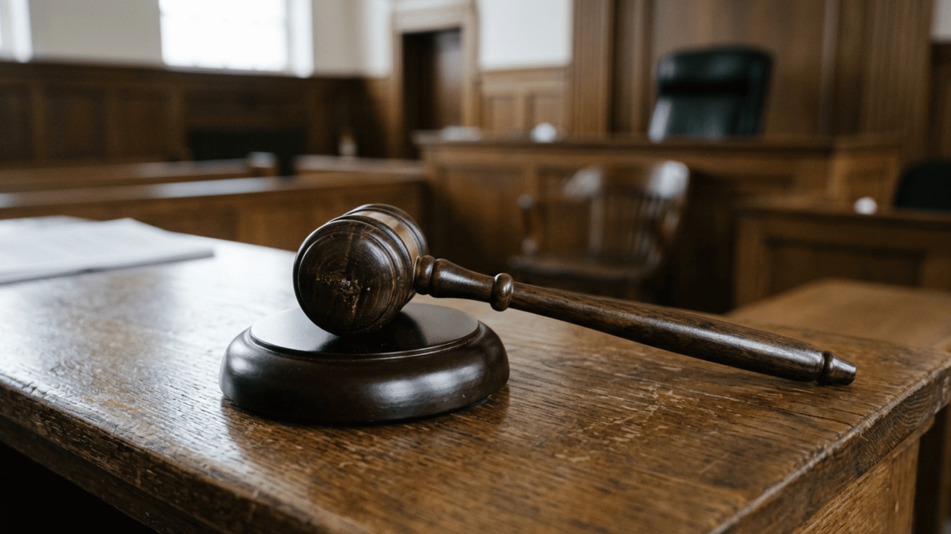 Judge's gavel in a Colorado courtroom for a probation violation hearing