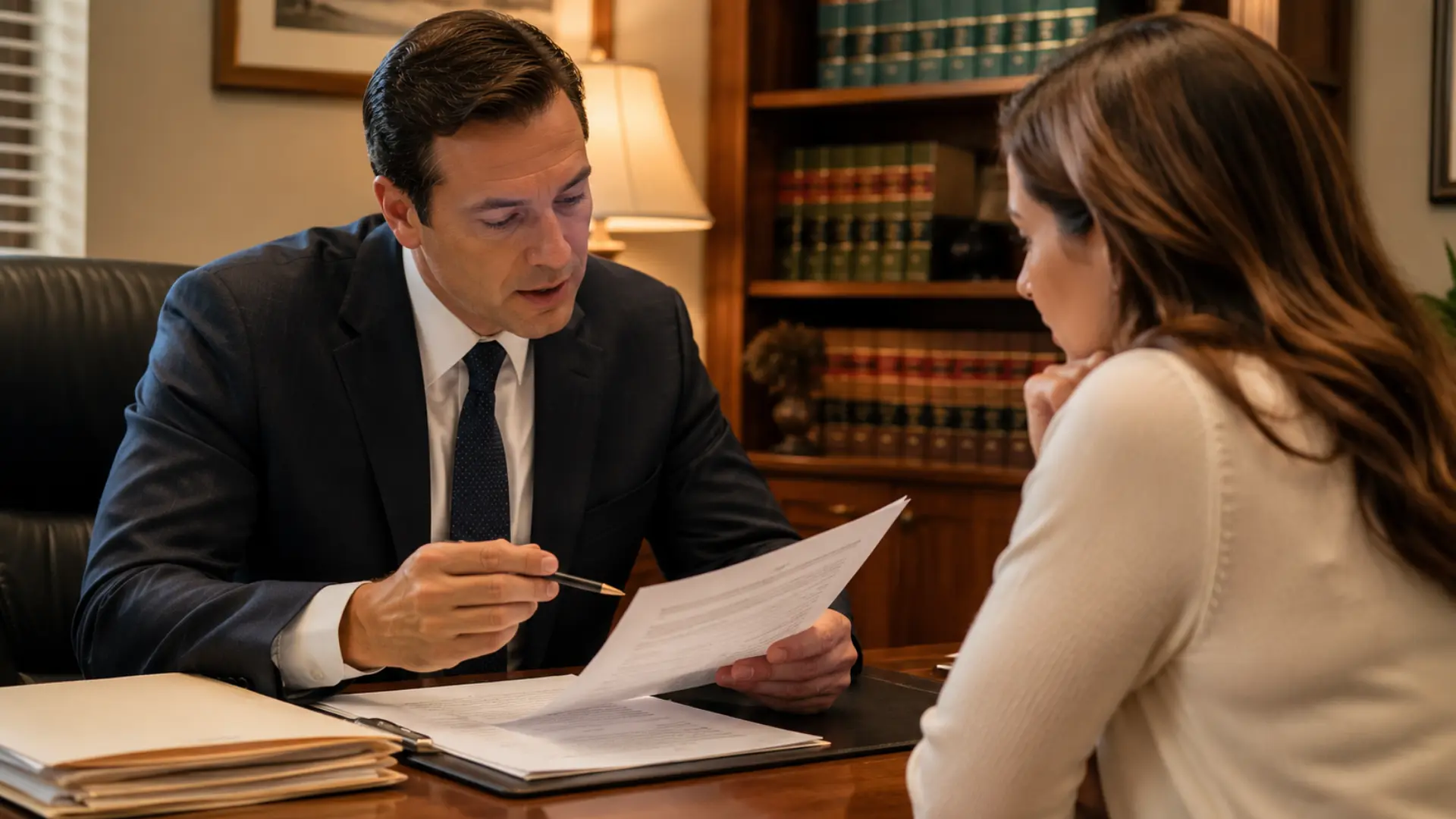 Lawyer explaining HOA documents