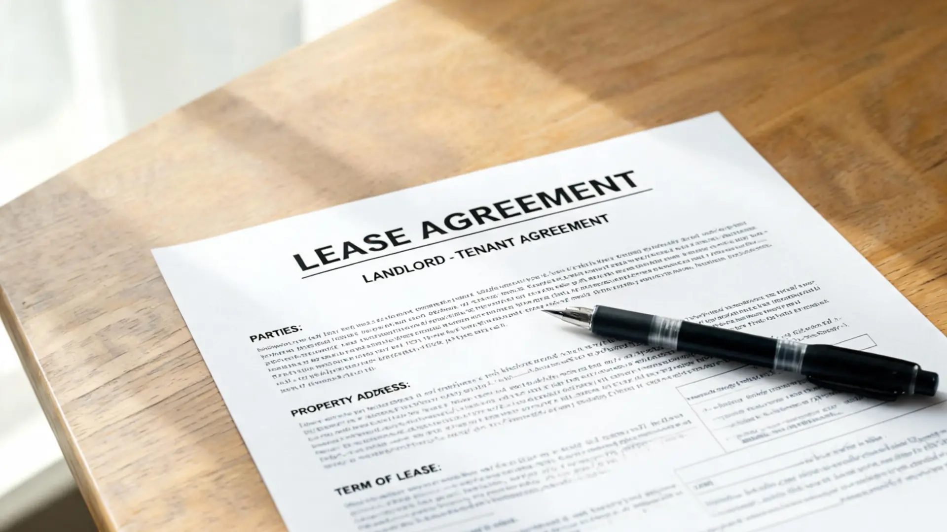 Lease agreement representing landlord duty of care