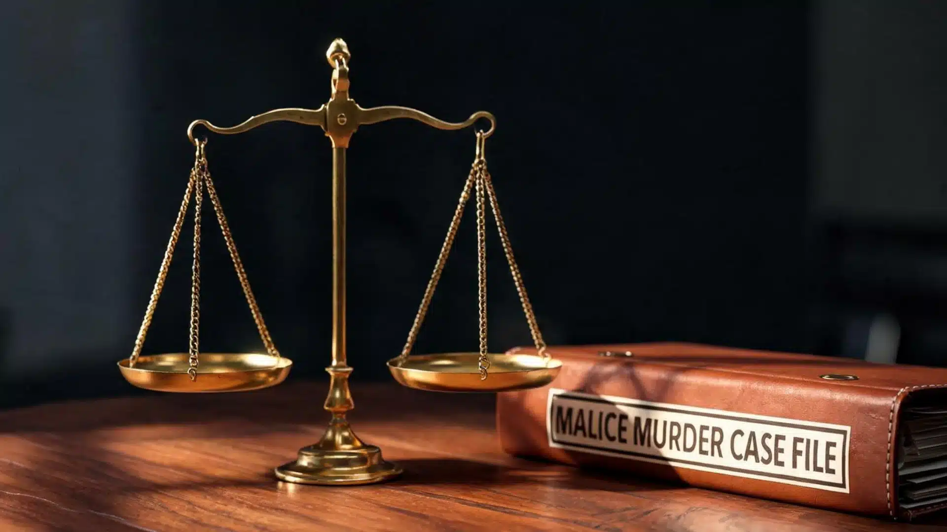 Scales of justice representing malice murder defenses