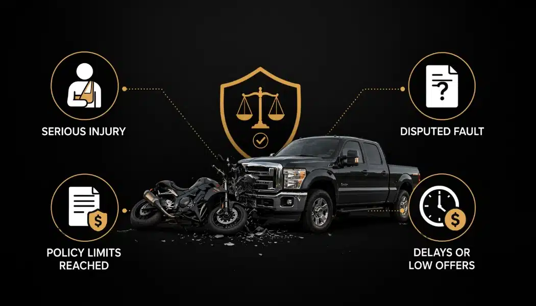 When a liability claim may require legal help after a truck and motorcycle accident