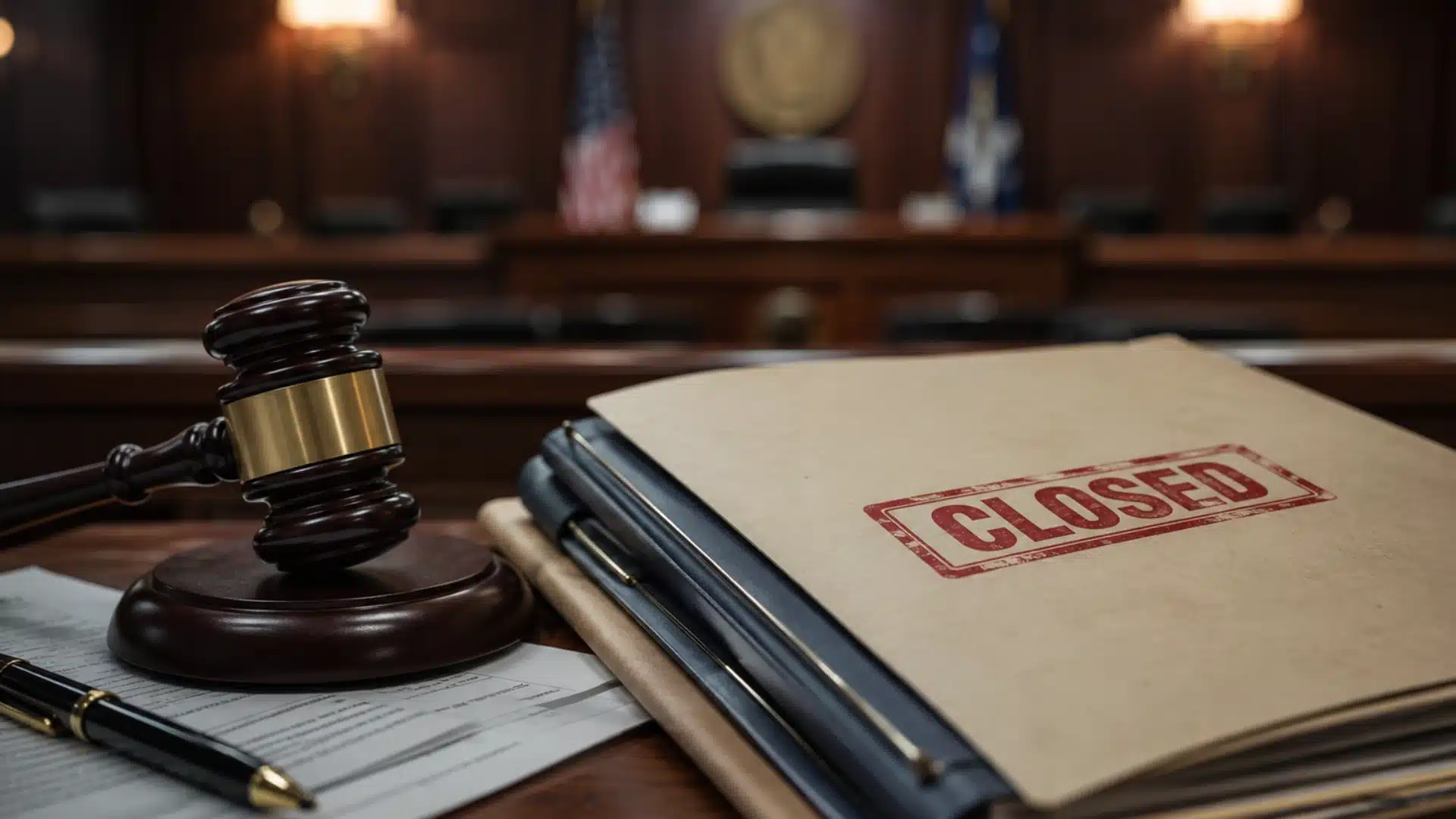 Closed criminal case file showing the legal protections included in an acquittal