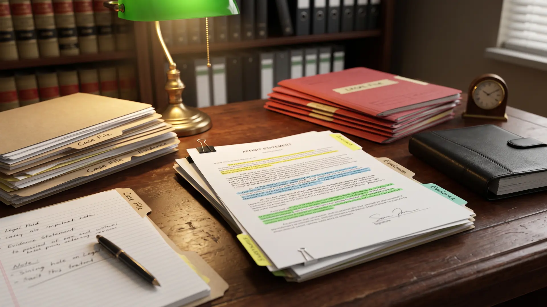 Signed legal documents and evidence files showing how statements can qualify as perjury.